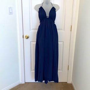 Victorias secret Preloved S/P open back summer dress. Navy.